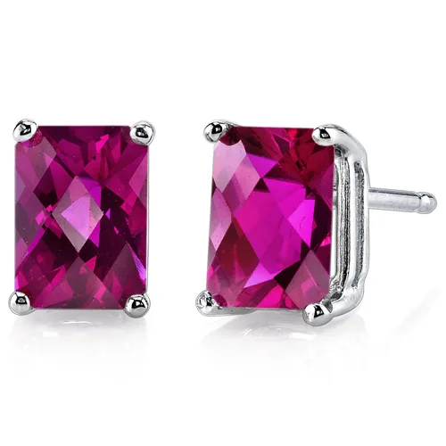 Oravo Oravo Radiant Ruby Studs 14 kt White Gold 2.57 ct — product photo