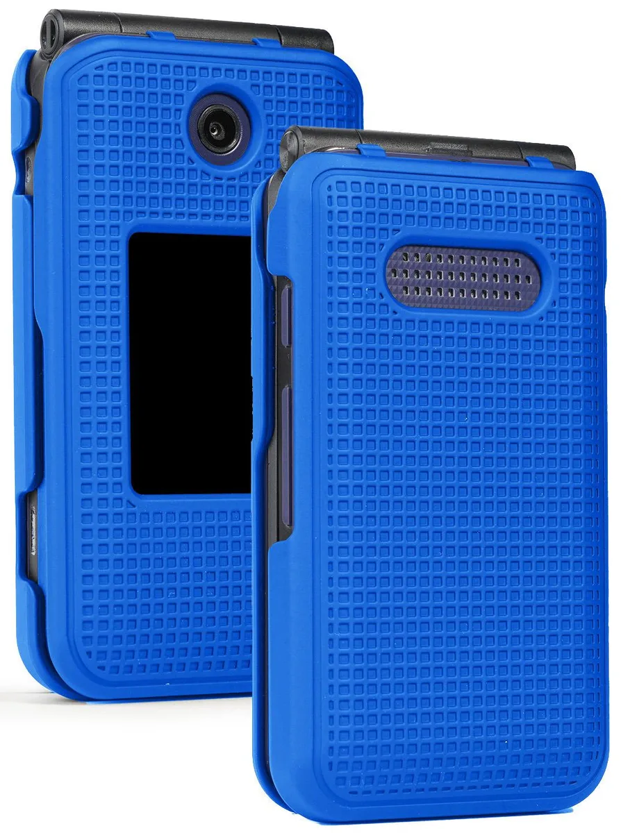 Nakedcellphone Nakedcellphone Grid Case Cobalt Blue for Cricket Debut Flip U102AC 2020 — product photo