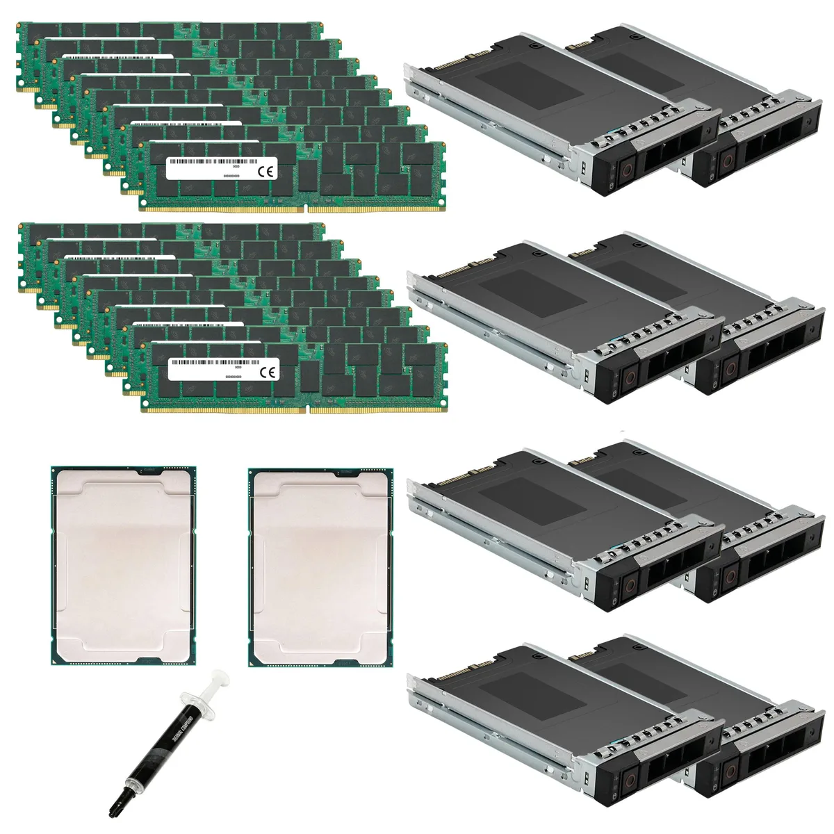 Intel Intel Xeon Gold 6140 18-Core 2.30 GHz Matched Pair with 512GB DDR4 and 61.44TB SSD — product photo