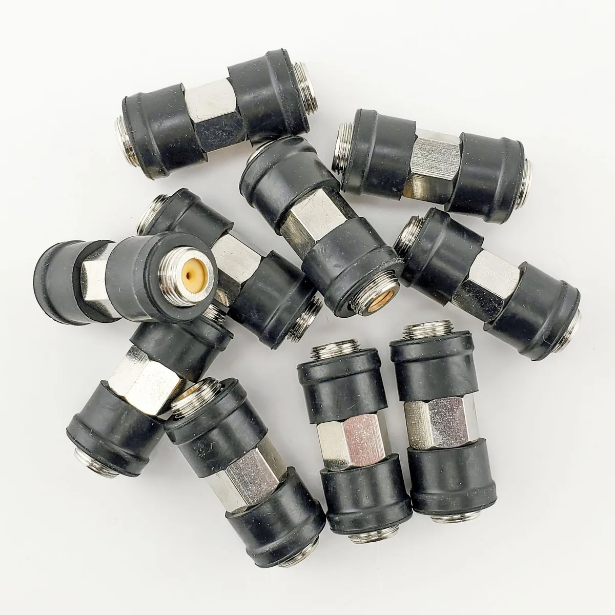  DTV DTVF810 10 Pcs 3.0 GHz 75 Ohm F81 Female to Female Wire Cap Connector — product photo