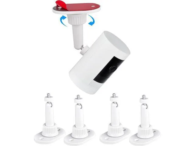LORDWORLD LORDWORLD 4pack Adhesive Wall Mount 360° Swivel 90° Tilt Camera Accessory — product photo