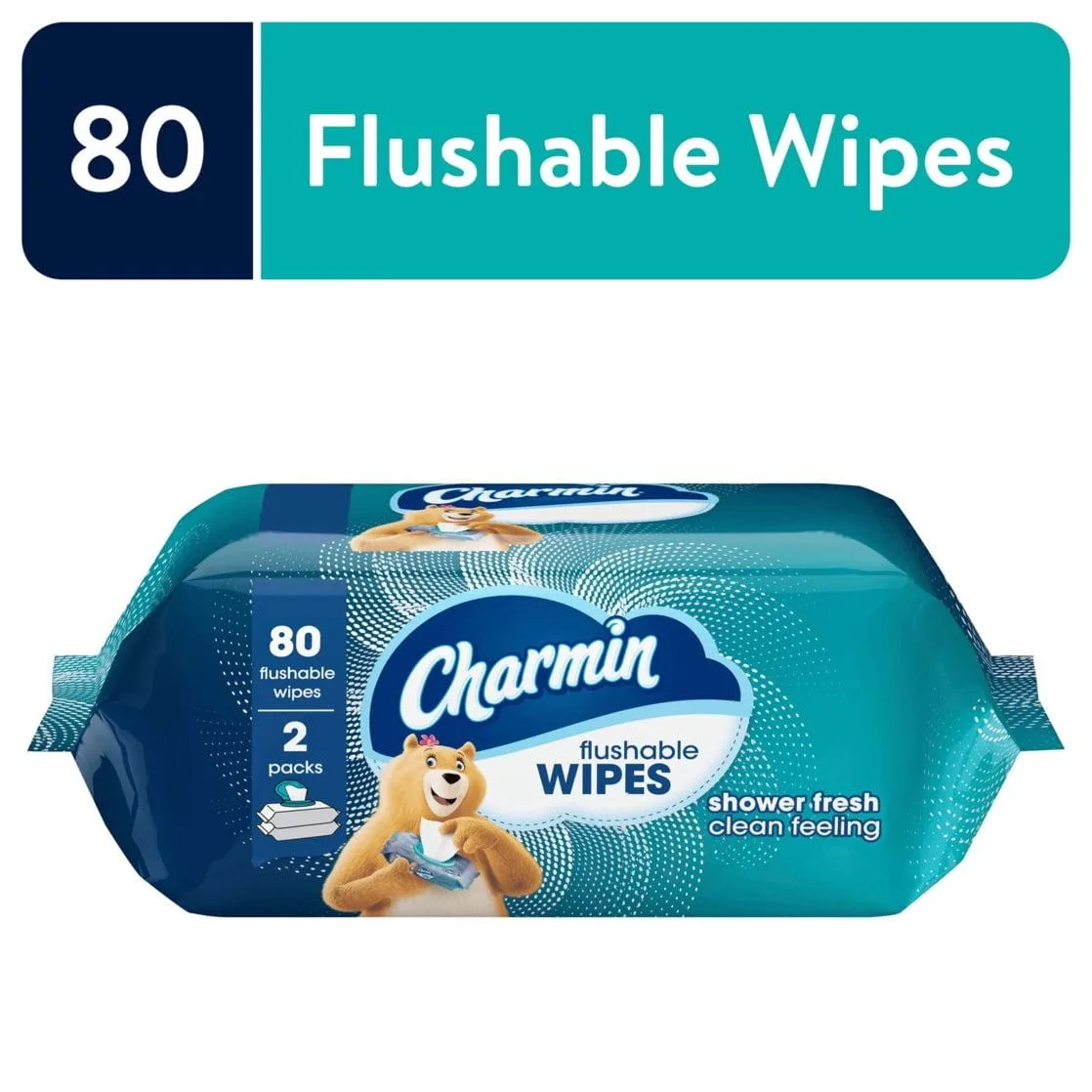 Charmin Charmin Flushable Wet Wipes Fresh 2 packs 40 wipes 80 total — product photo