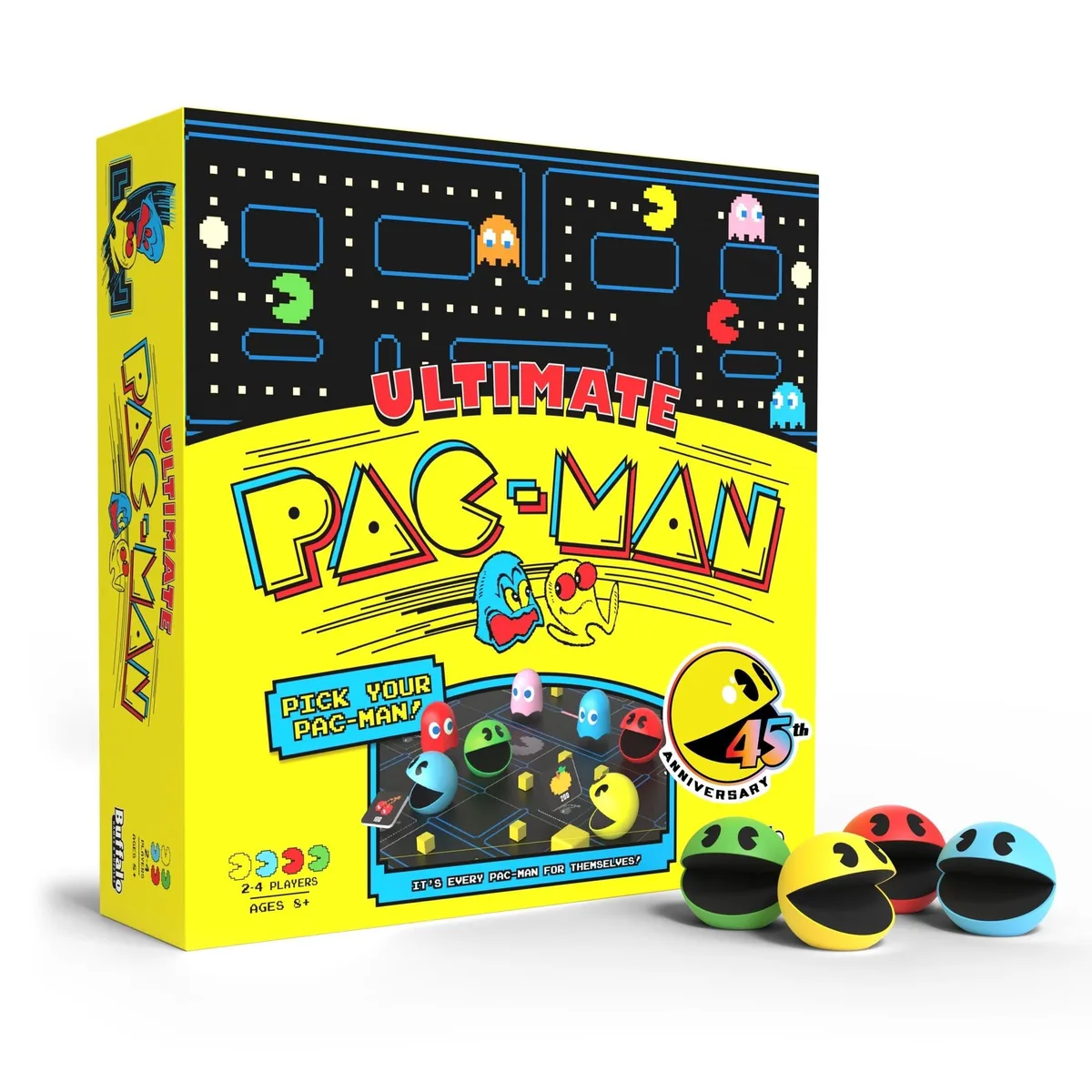 Square multicolor board game box 10 inches wide