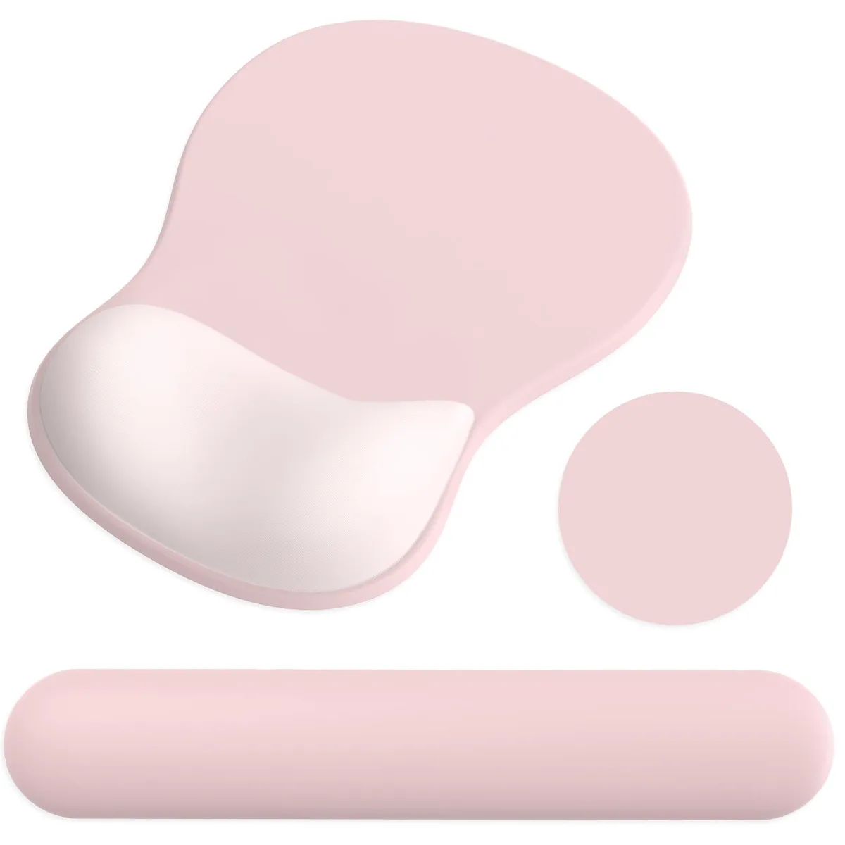  G JGOO sd3-2 Ergonomic Mouse Pad Set Pink 10.3x7.5in — product photo