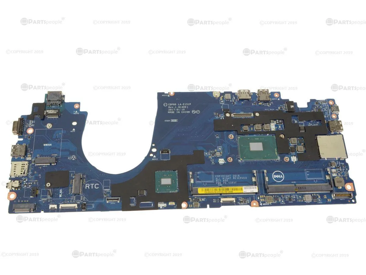DELL DELL Precision 3520 Motherboard i5-7440HQ 2.8GHz T7G96 — product photo
