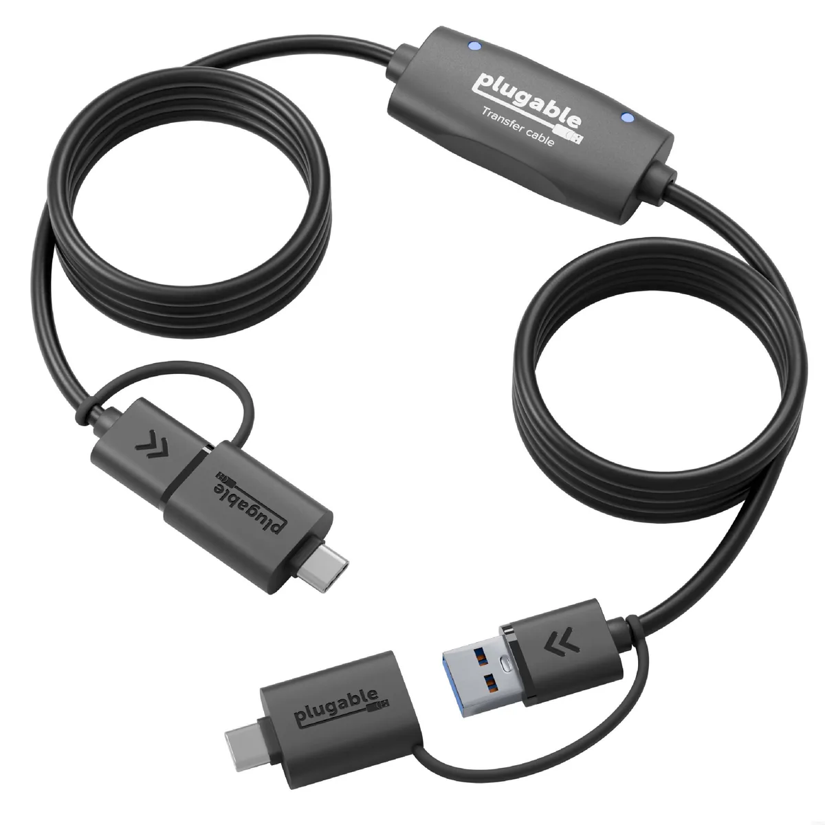 Plugable Technologies Plugable Technologies USB Data Transfer Cable PC to PC USB-C to USB 3.0 6.6ft — product photo