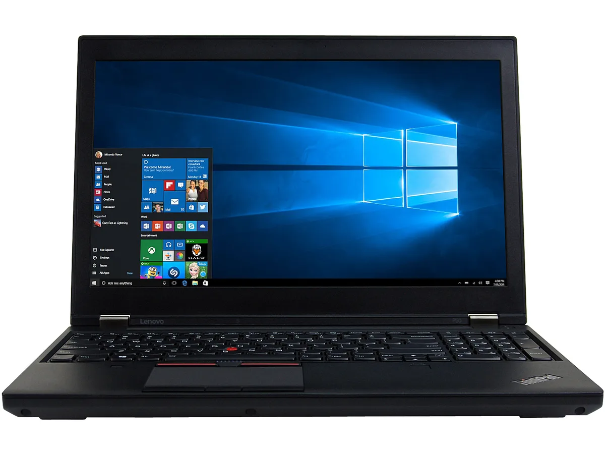Lenovo Lenovo NE5-31701 P50 Core i7-6700HQ 2.6GHz 16GB 240GB 15.6" FHD Windows 10 refurbished laptop — product photo