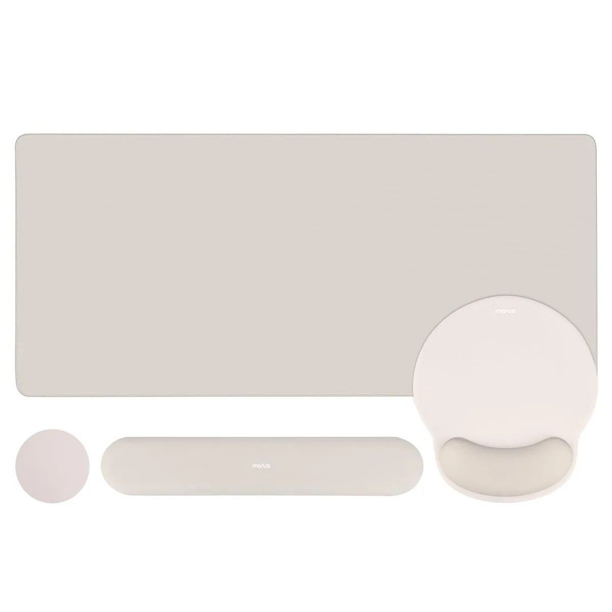  MOSISO Large Gaming Desk Pad Set Stone Gray 35.43x15.75in — product photo