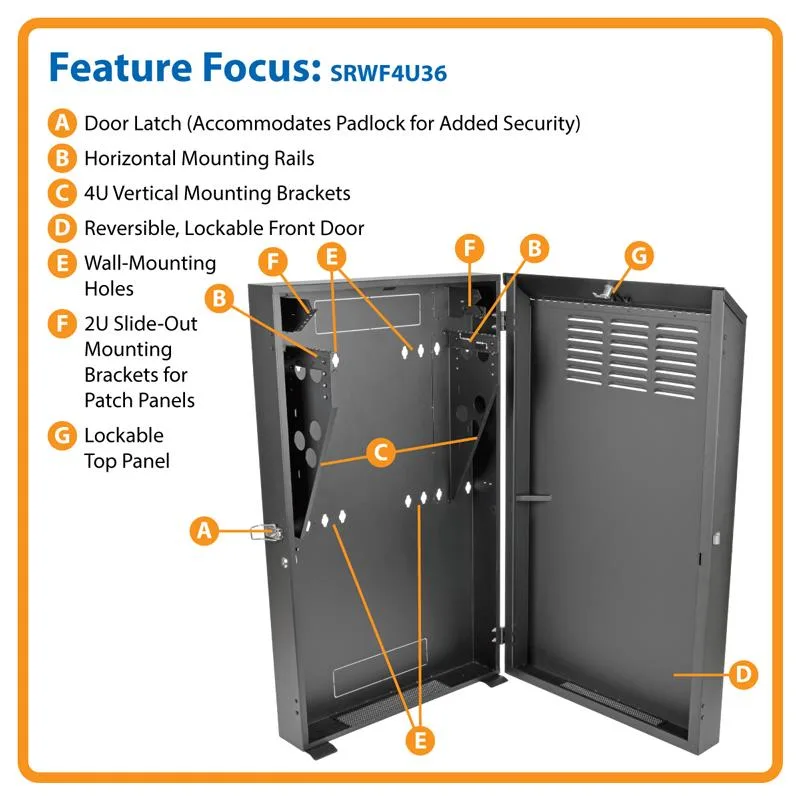 Tripp Lite Tripp Lite SRWF4U36 4U Wall Mount Server Rack 36" Deep — product photo