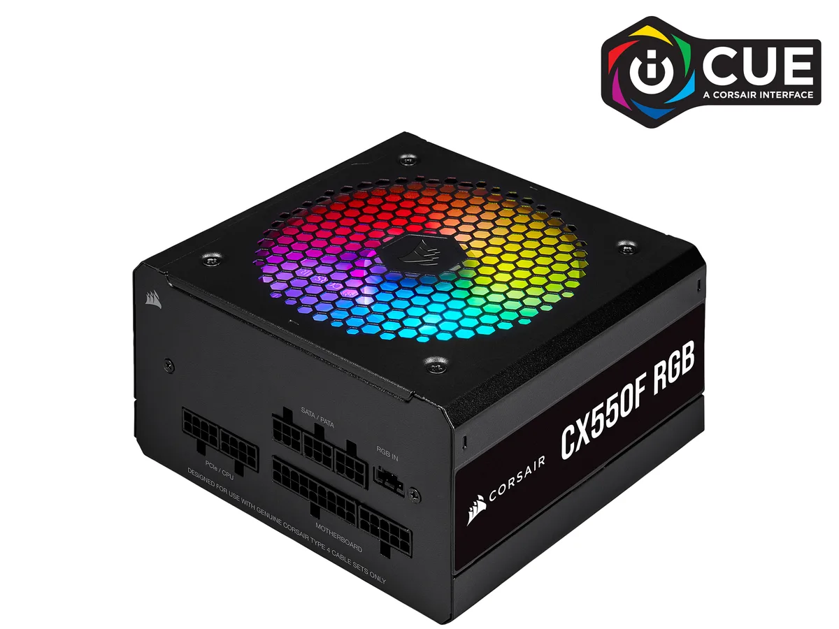 Corsair Corsair CX550F RGB 550W 80 PLUS Bronze Fully Modular ATX power supply CP-9020216-NA — product photo