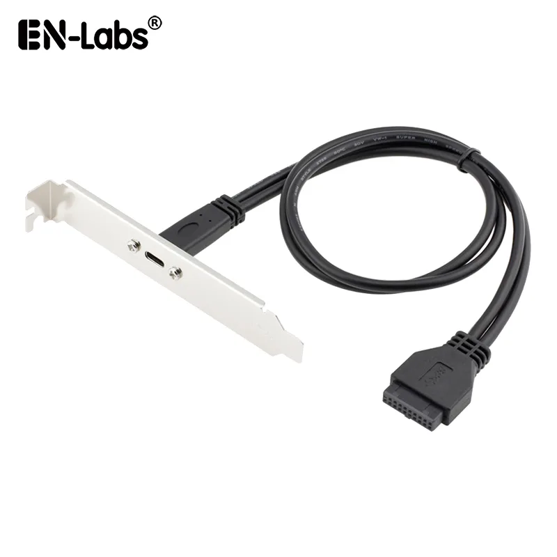 EN-Labs EN-Labs PCIUSB20P2CF50CM USB 20-pin to Type-C female adapter with PCI bracket 50 cm — product photo
