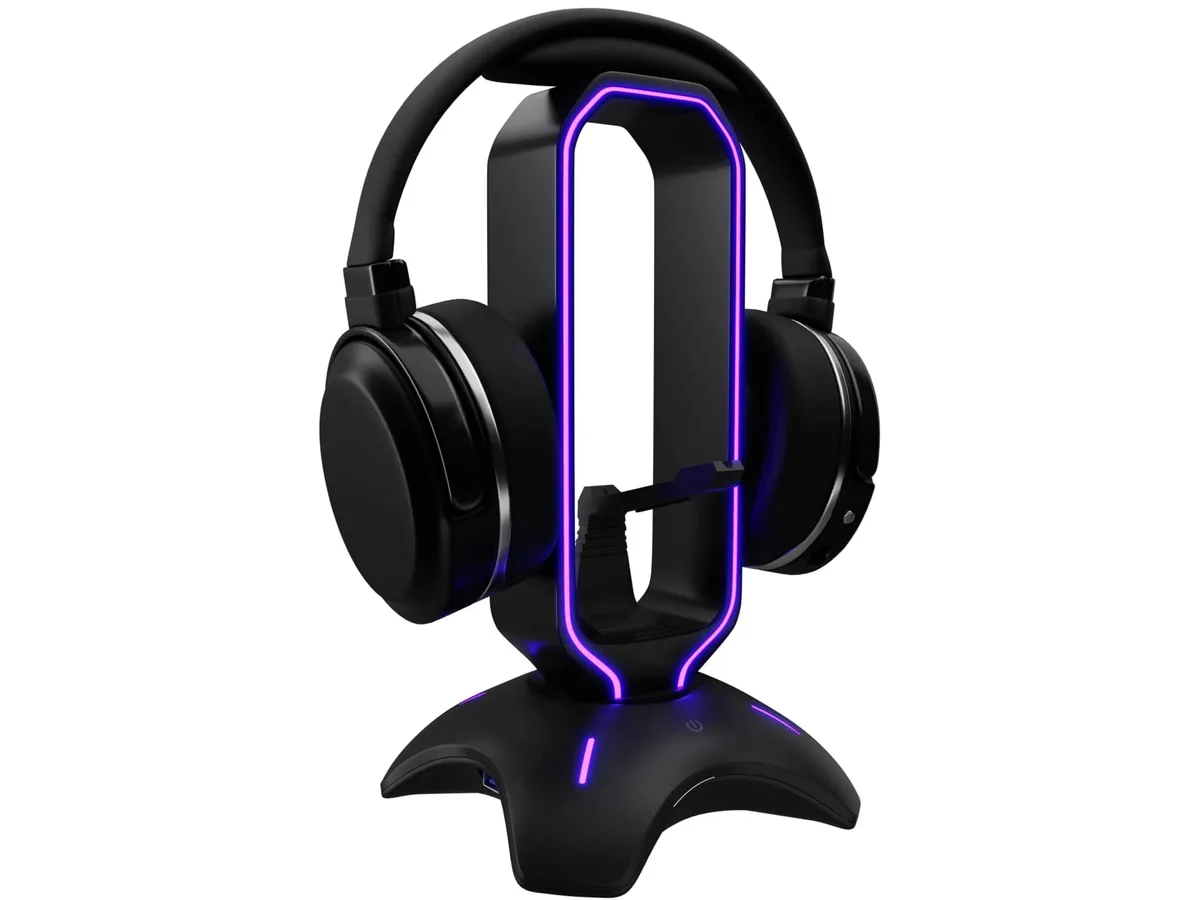 GPERHUAN GPERHUAN RGB Headset Stand with Mouse Bungee & USB 3.0 Hub — product photo