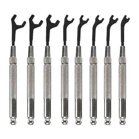 Moody Tools, Inc. Moody Tools 58-0161 30 Deg Open End Wrench Set 2.5-7mm 8 Pc — product photo