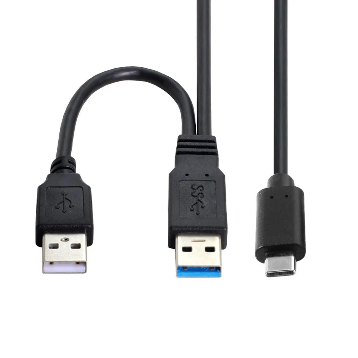 Vszerda Vszerda HX-UC-125-HX USB 3.0 Y-Cable 2×USB-A to USB-C 60cm — product photo