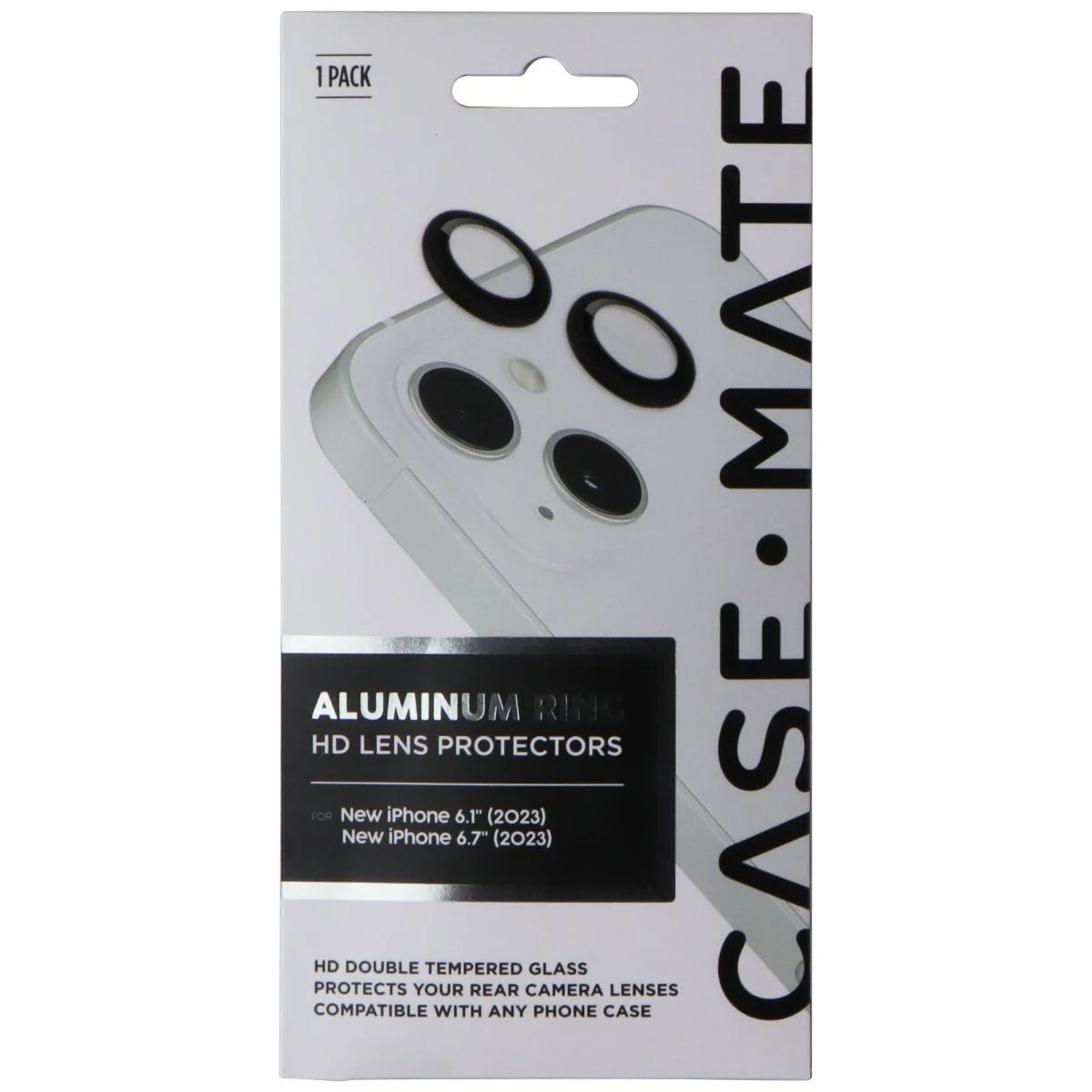 Case-Mate Case-Mate Aluminum Ring HD Lens Protectors for iPhone 15 / 15 Plus - Black — product photo