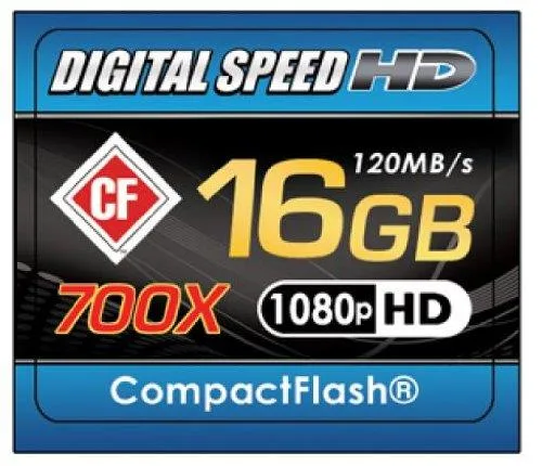 Digital Speed Digital Speed 16GB 700X Professional High Speed 120MB/s Error Free (CF) camcorder media — product photo