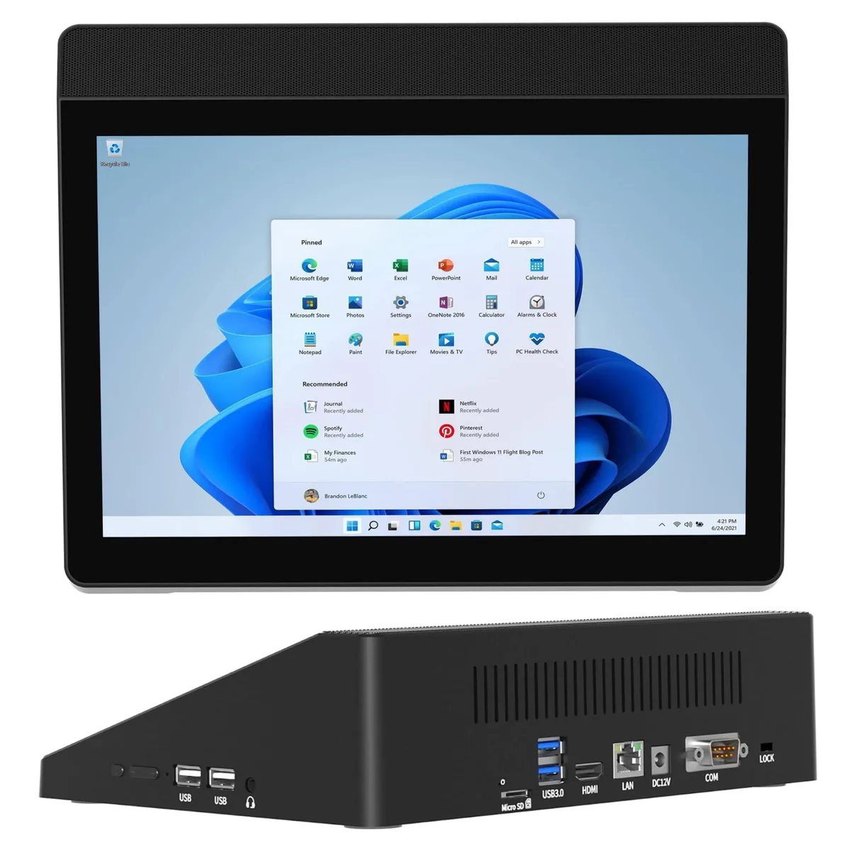 Avantalk Avantalk 10.1" Industrial Touchscreen PC 4GB 64GB N4200 2 in 1 accessory — product photo