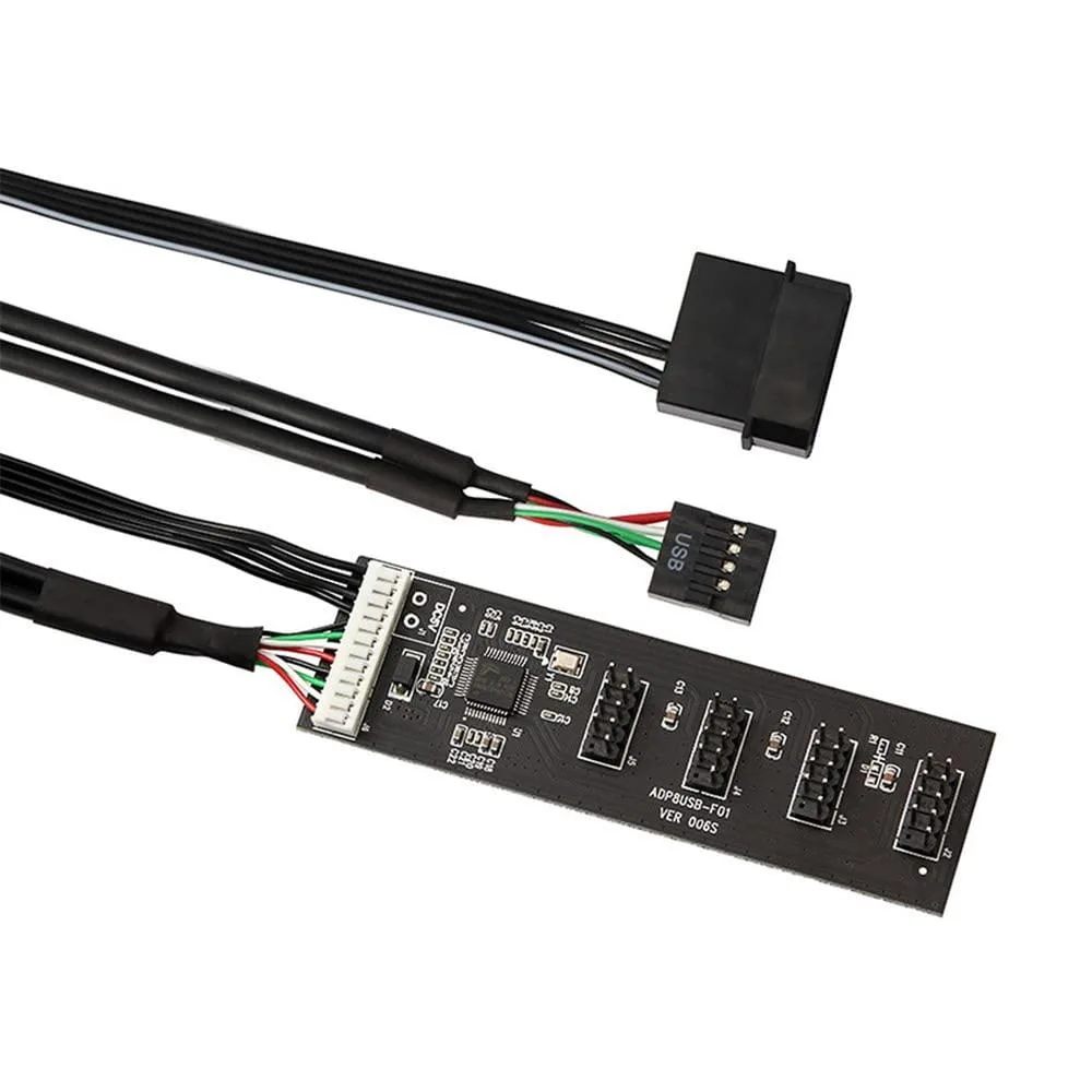 Vszerda Vszerda U2-053-XY USB 2.0 9pin 10pin Header 1-to-4 Splitter with IDE 5V Power — product photo