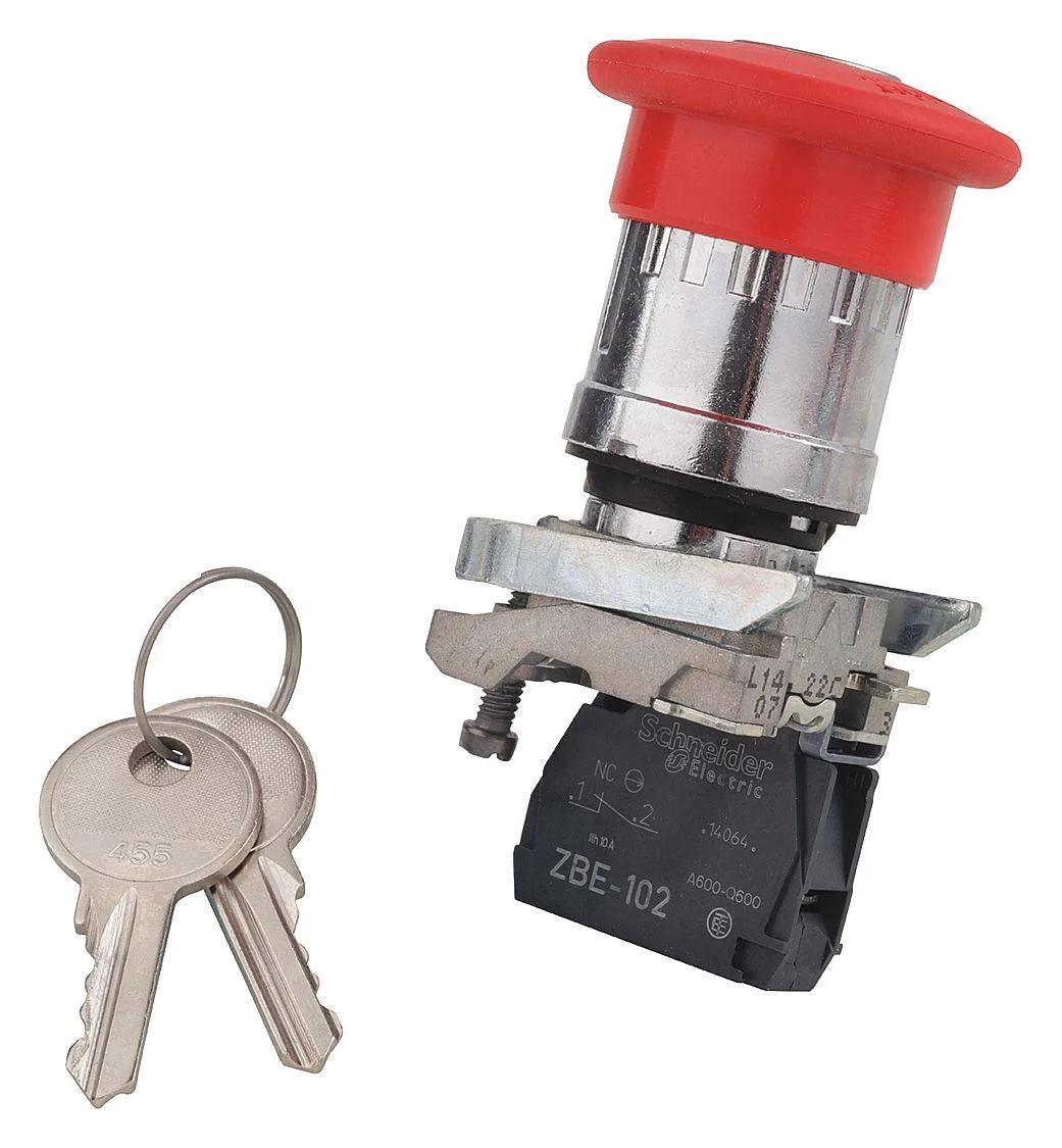 Schneider Electric Schneider Electric XB4BS9442 22 mm 1NC Emergency Stop Push Button Red — product photo