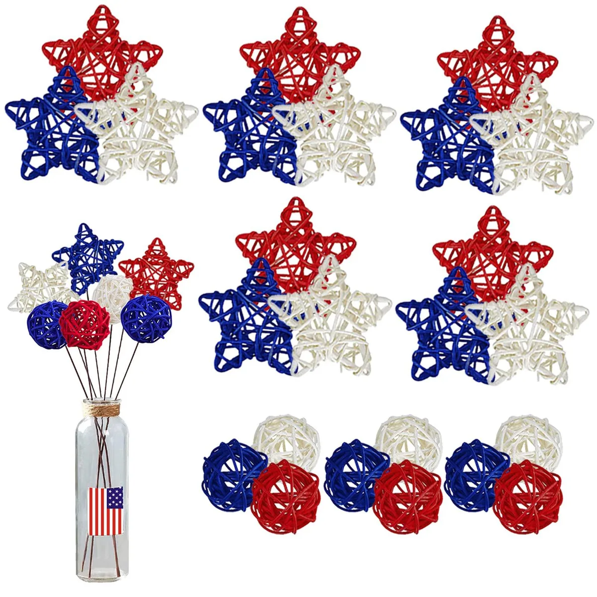  Cricut OZIO20229951 24 Pcs Rattan Star Balls general craft — product photo