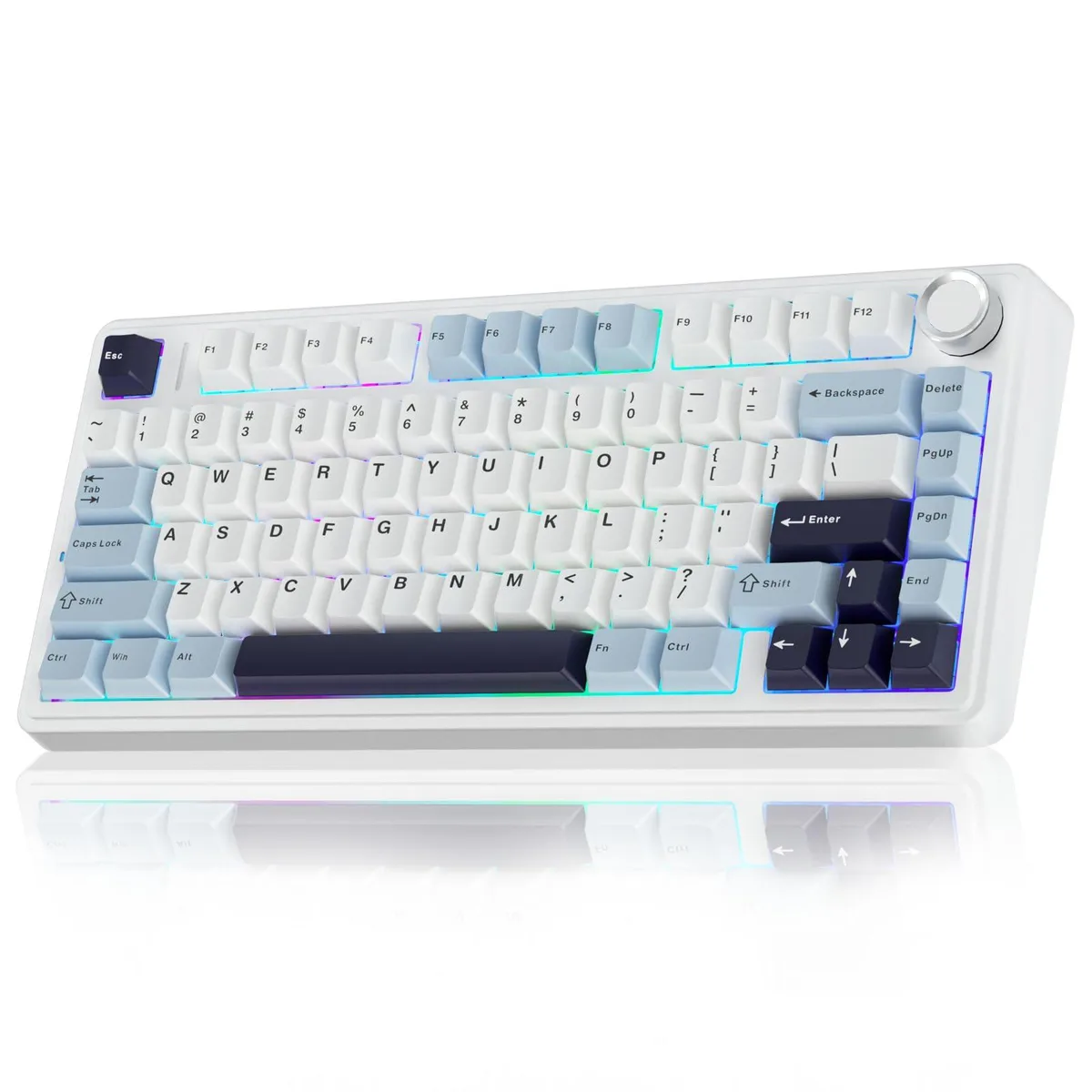 Vszerda Vszerda F75 75% Wireless Mechanical Gaming Keyboard White & Blue — product photo