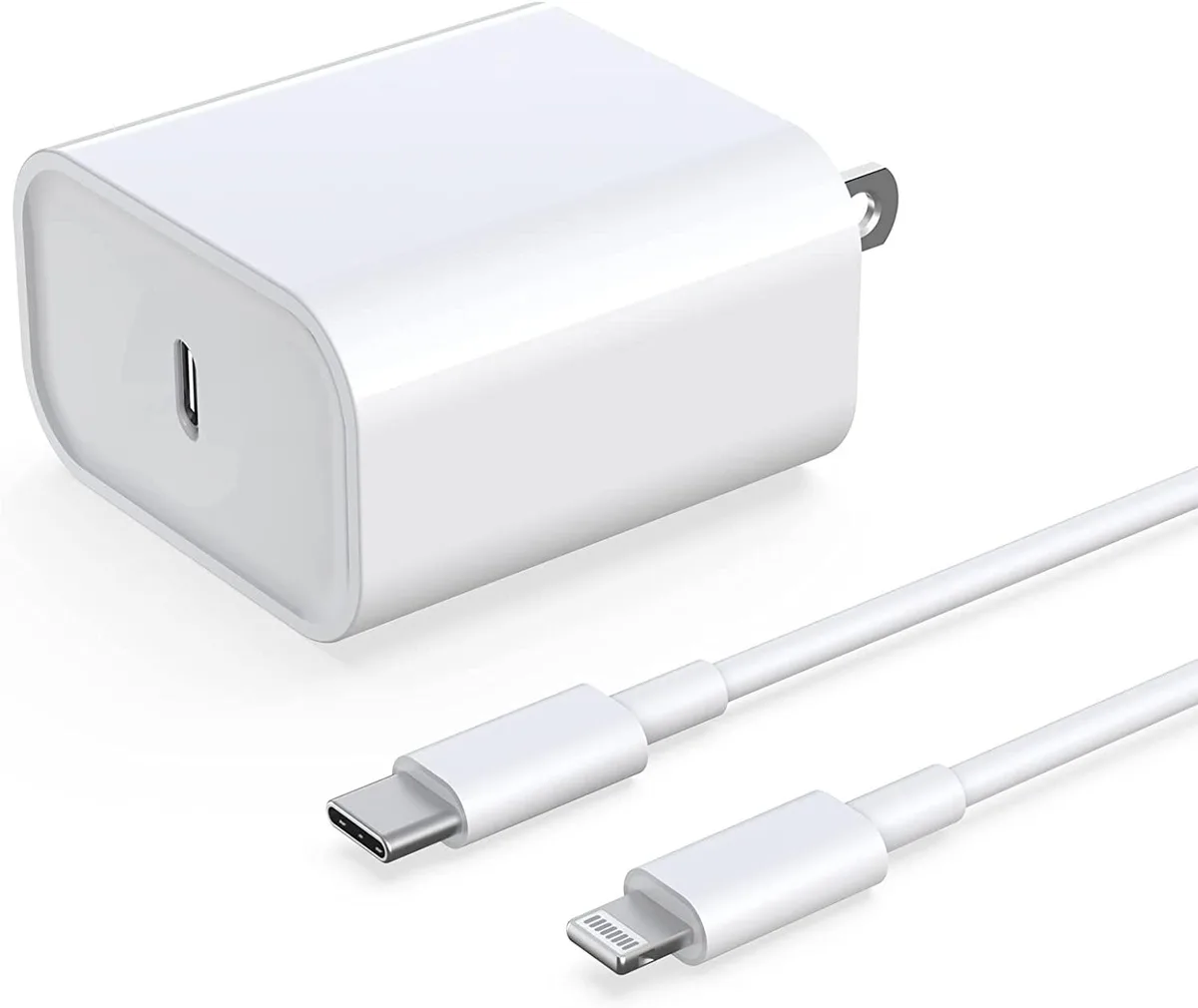 Corn Electronics Corn Electronics 20W USB-C PD Charger with 6ft Cable White — product photo