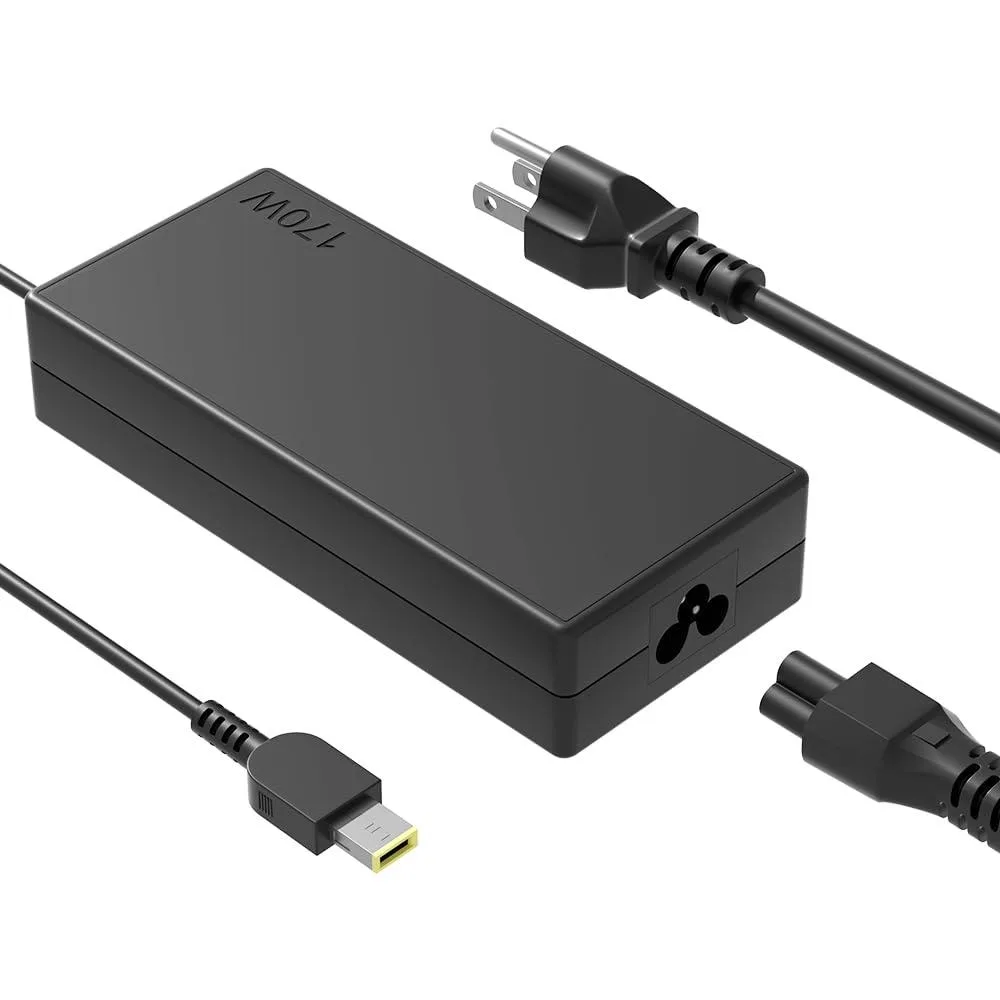 HSXIRQA 170W Square Yellow Slim Tip AC Adapter — product photo