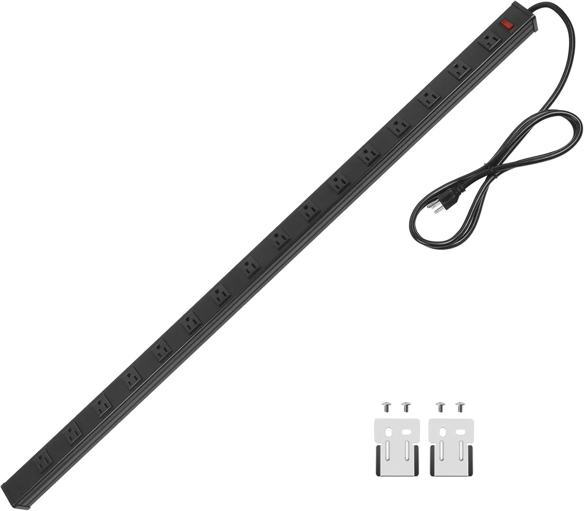 BFKK BFKK 16 Outlet Heavy Duty Power Strip 10ft Cord 15A 125V 1875W Black — product photo