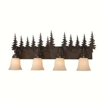 Vaxcel Vaxcel Yosemite 4L Vanity Burnished Bronze 33in 4-light bathroom lighting — product photo