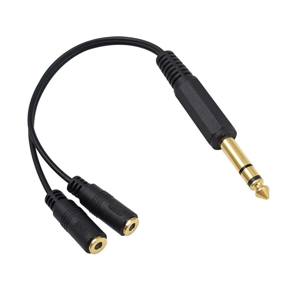 Vszerda Vszerda 6.35mm TRS Male to 2x 3.5mm Female Y Splitter 20cm — product photo