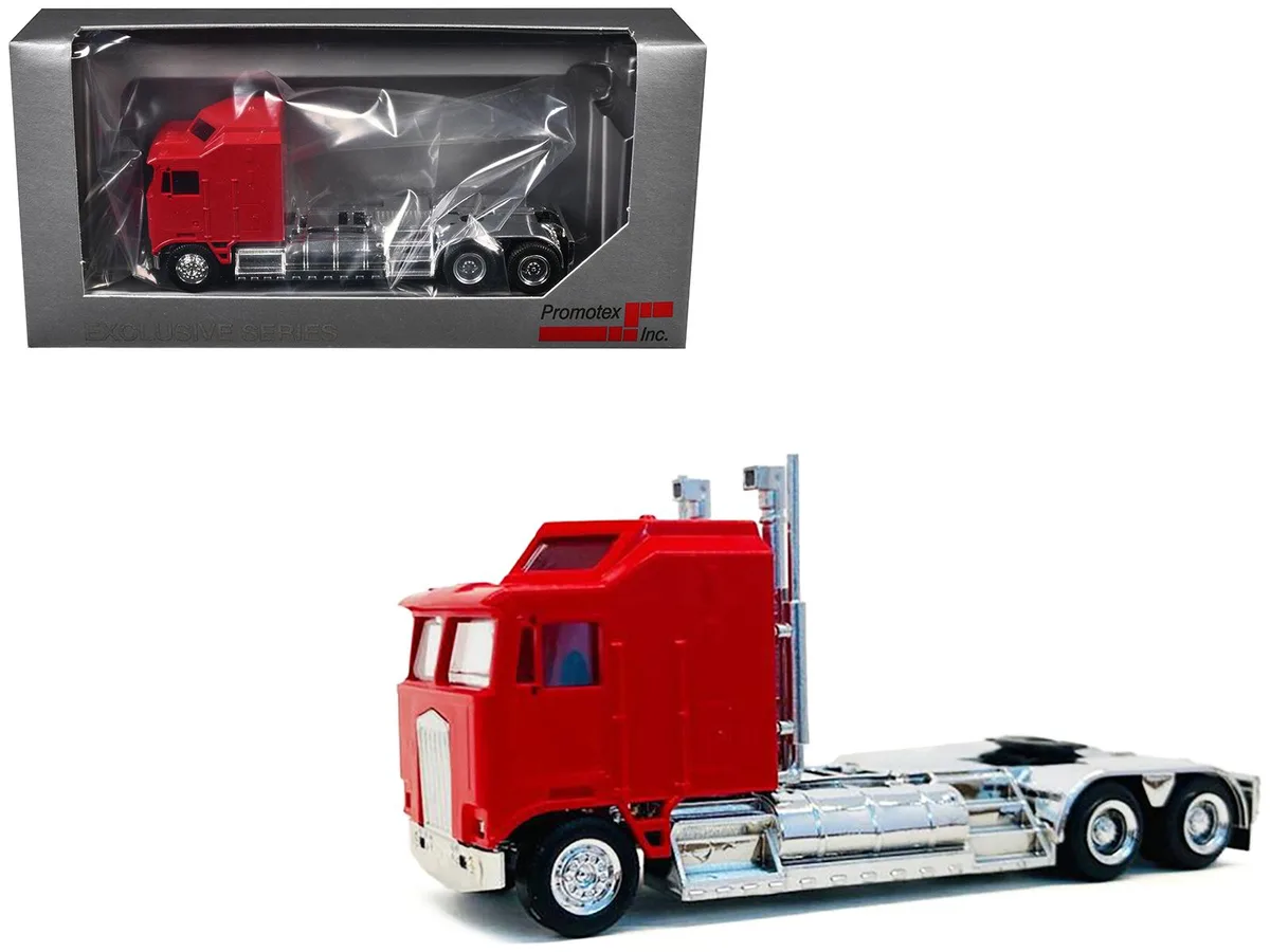 Promotex Promotex Kenworth K100 5-Bar Grill XXL Chassis Red 1/87 HO — product photo