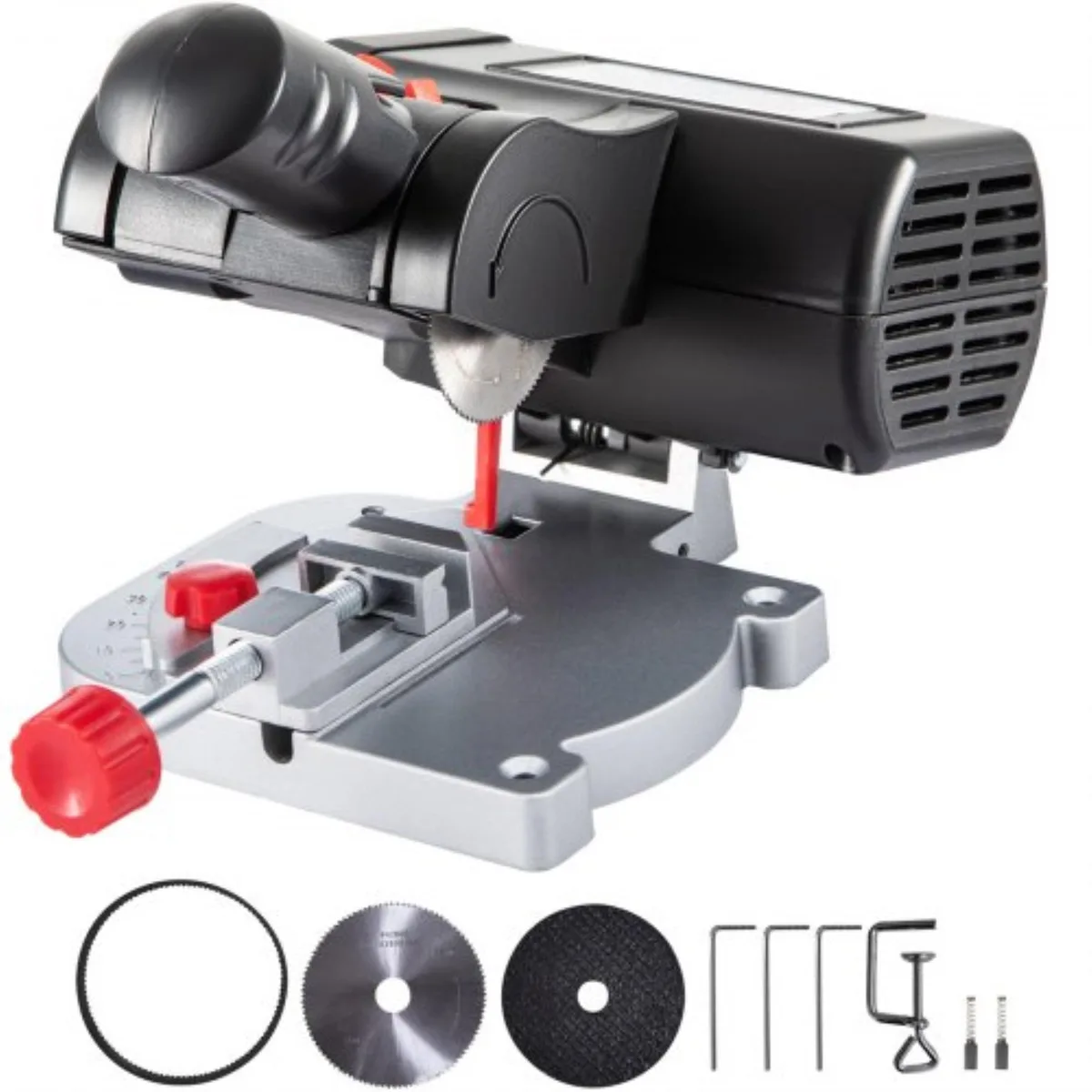 VEVOR VEVOR J1F-DC50 mini miter saw 90 W 7800 RPM 0-45° 2-5/16" blade 1/2" cut depth 1.5 kg — product photo