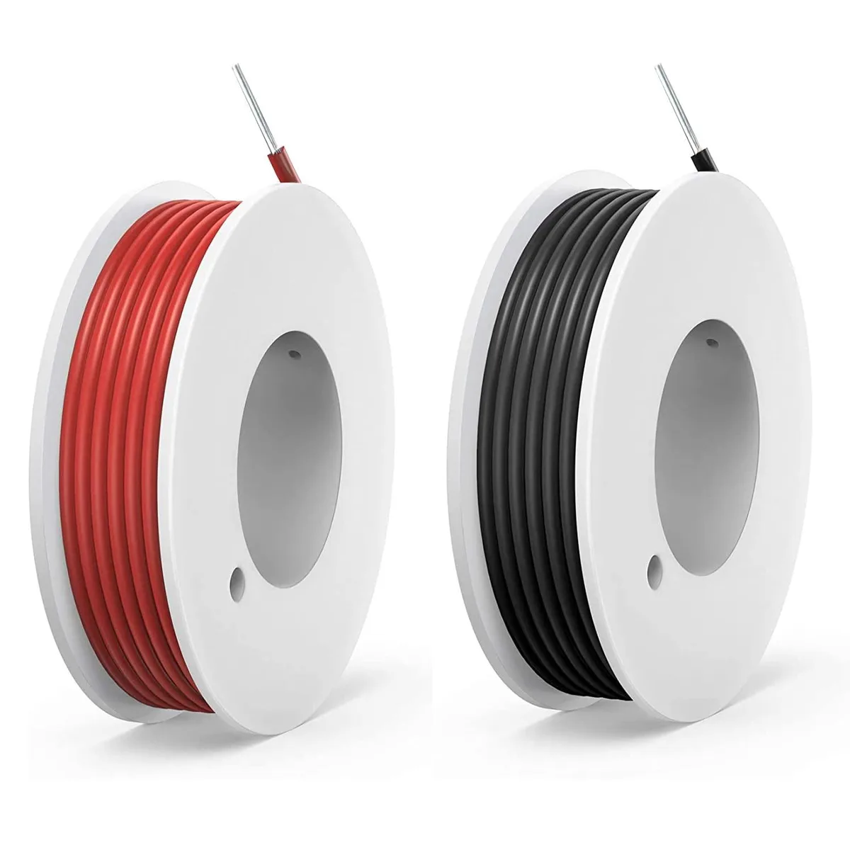  RCA Small Spool wire 18 AWG Silicone Speaker Wire 13.2 ft Black Red — product photo