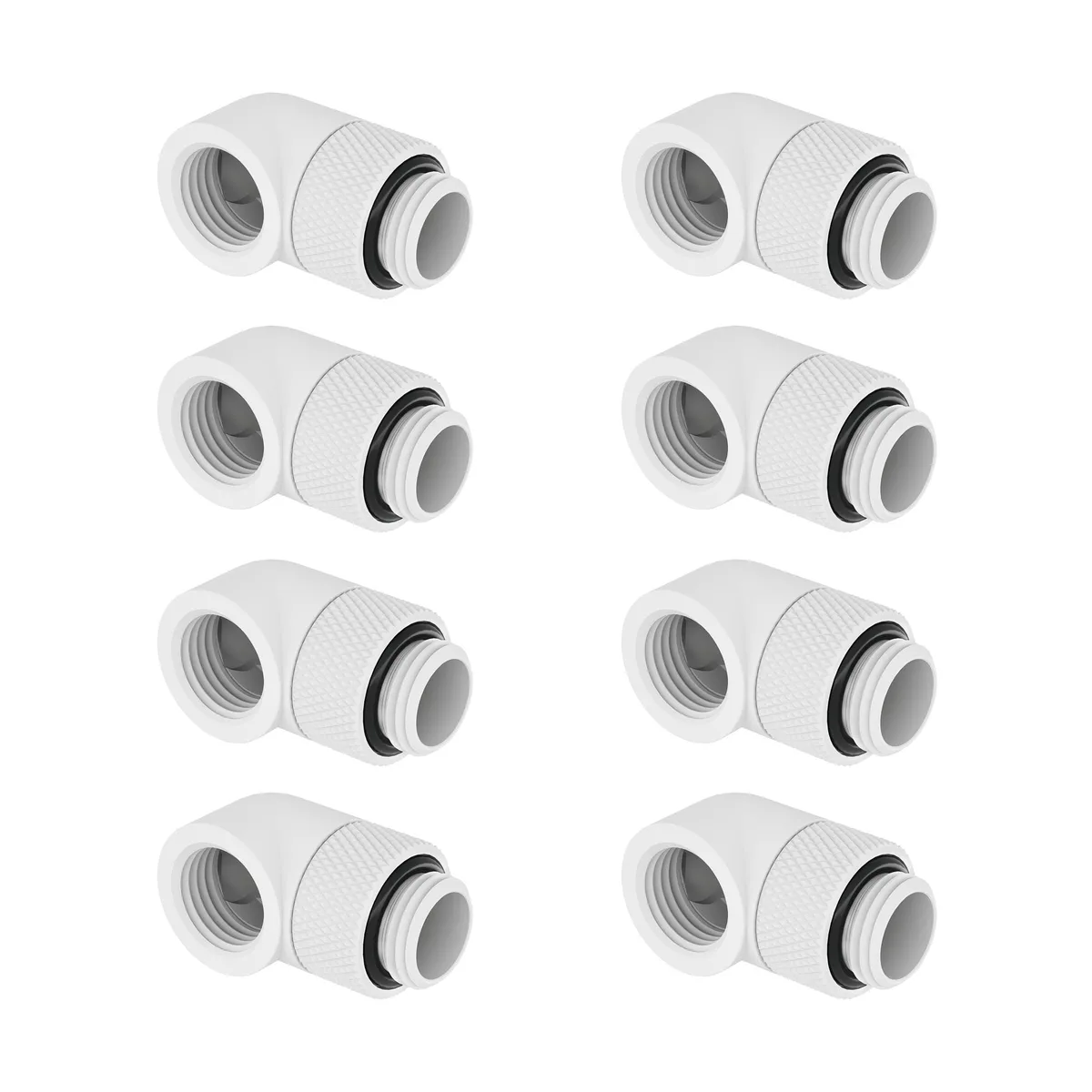 FormulaMod FormulaMod 90° Rotary Fitting G1/4 Male-Female White 8 Pack — product photo