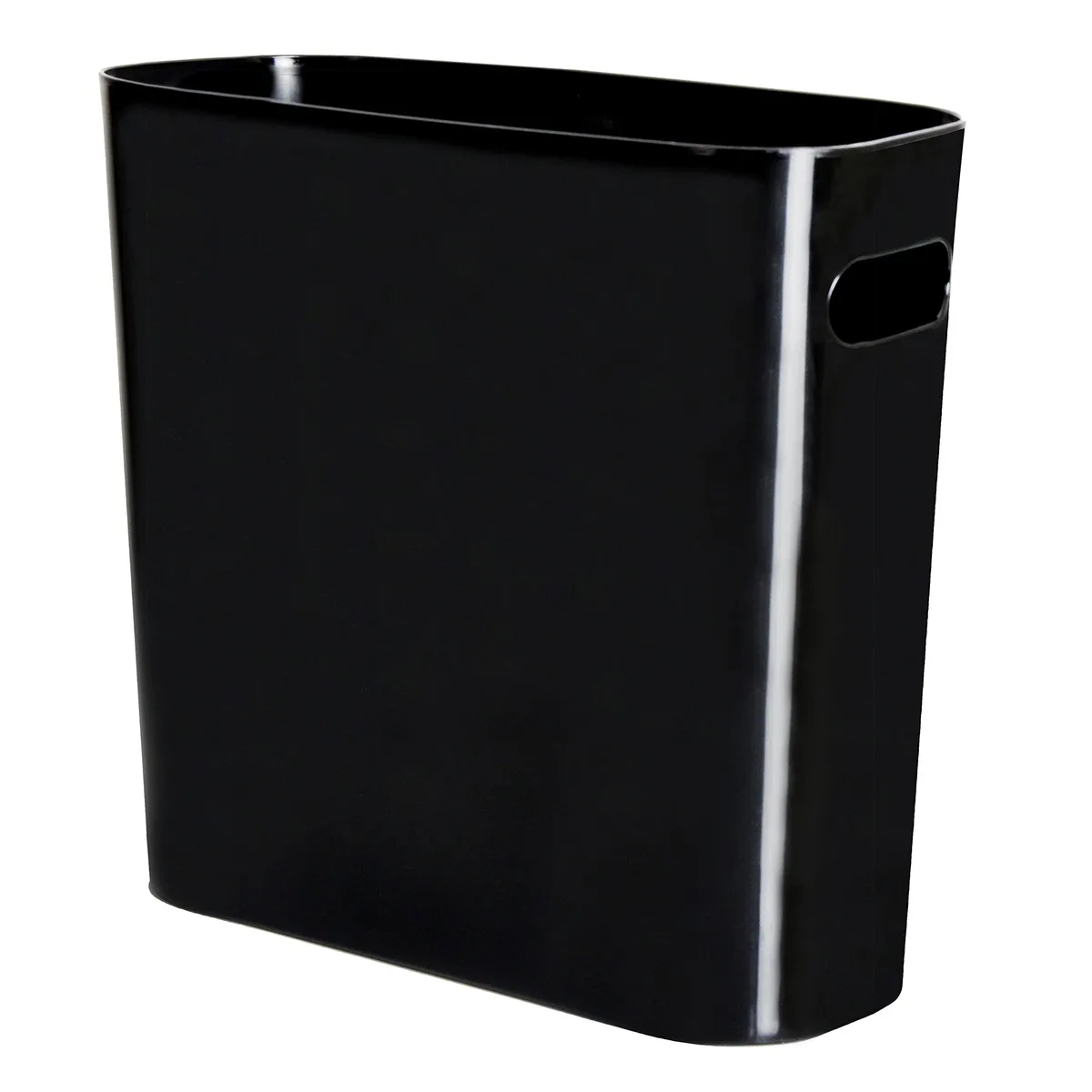  Youngever YE 1.5 Gallon Slim Trash Can Black 12 Pack — product photo