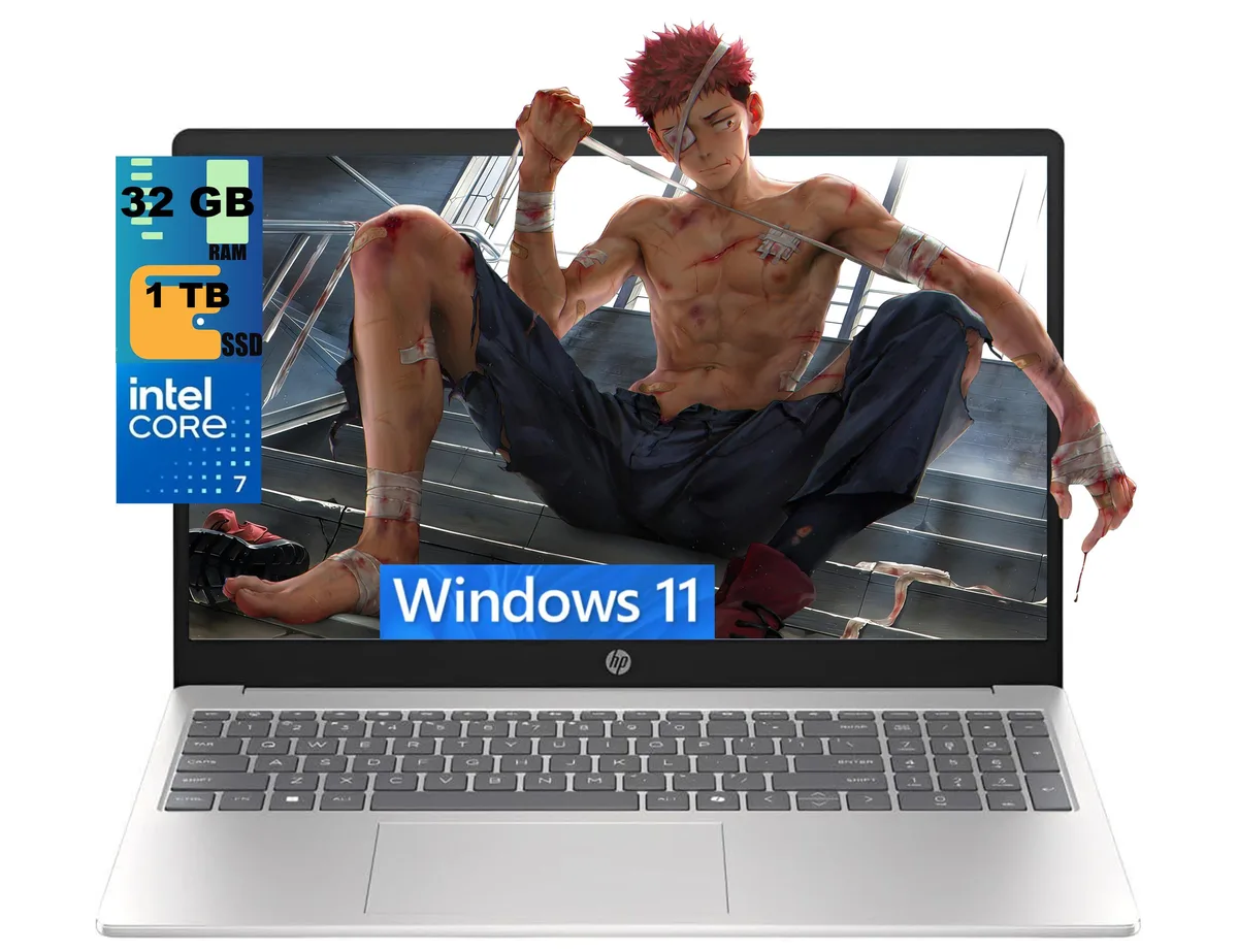 HP HP 15 laptop Intel Core 7 150U 10-core 32GB DDR4 1TB SSD 15.6" FHD Silver — product photo
