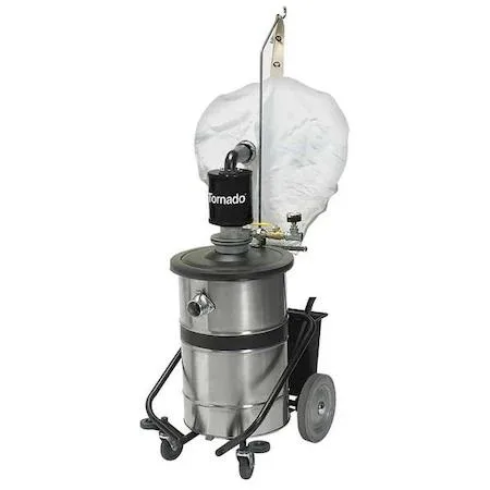 Tornado 98697 stainless steel drum vac 18 gal pneumatic wet dry 184 cfm