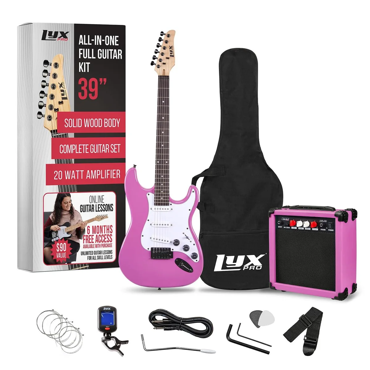 LyxPro LyxPro 39 inch Electric Guitar Kit Retro Purple — product photo