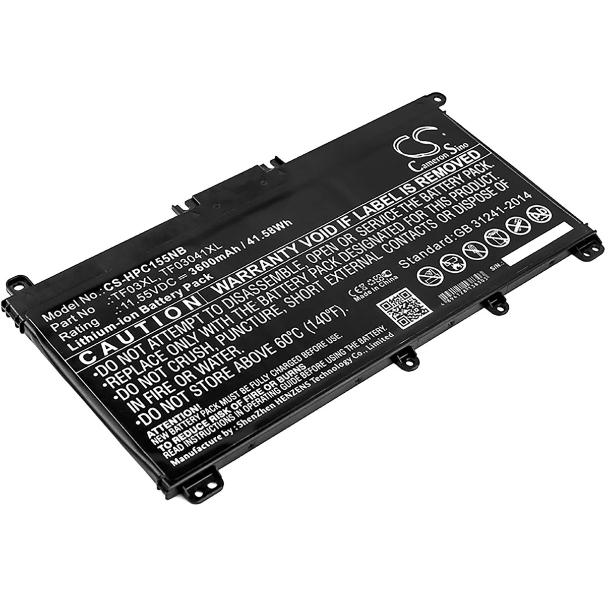 Cameron &amp; Co Cameron &amp; Co DS-CS-HPC155NB 3.6 Ah laptop battery — product photo
