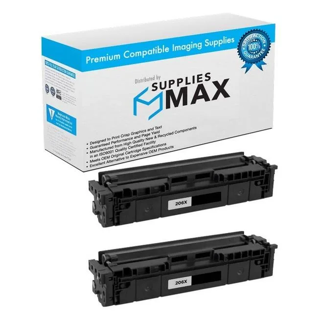 SuppliesMax SuppliesMax HEWW2110XD Black High Yield Toner Cartridge 2 Pack 3150 Pages — product photo