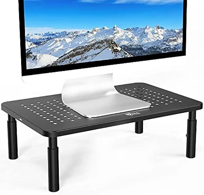 TAURKENAM TAURKENAM Monitor Stand 3-Height 14.6x9.3in 44lb Black — product photo