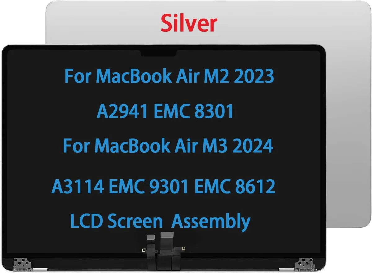 NUOLAISUN NUOLAISUN 15" Screen Replacement MacBook Air M2 A2941 M3 A3114 Silver laptop screen — product photo