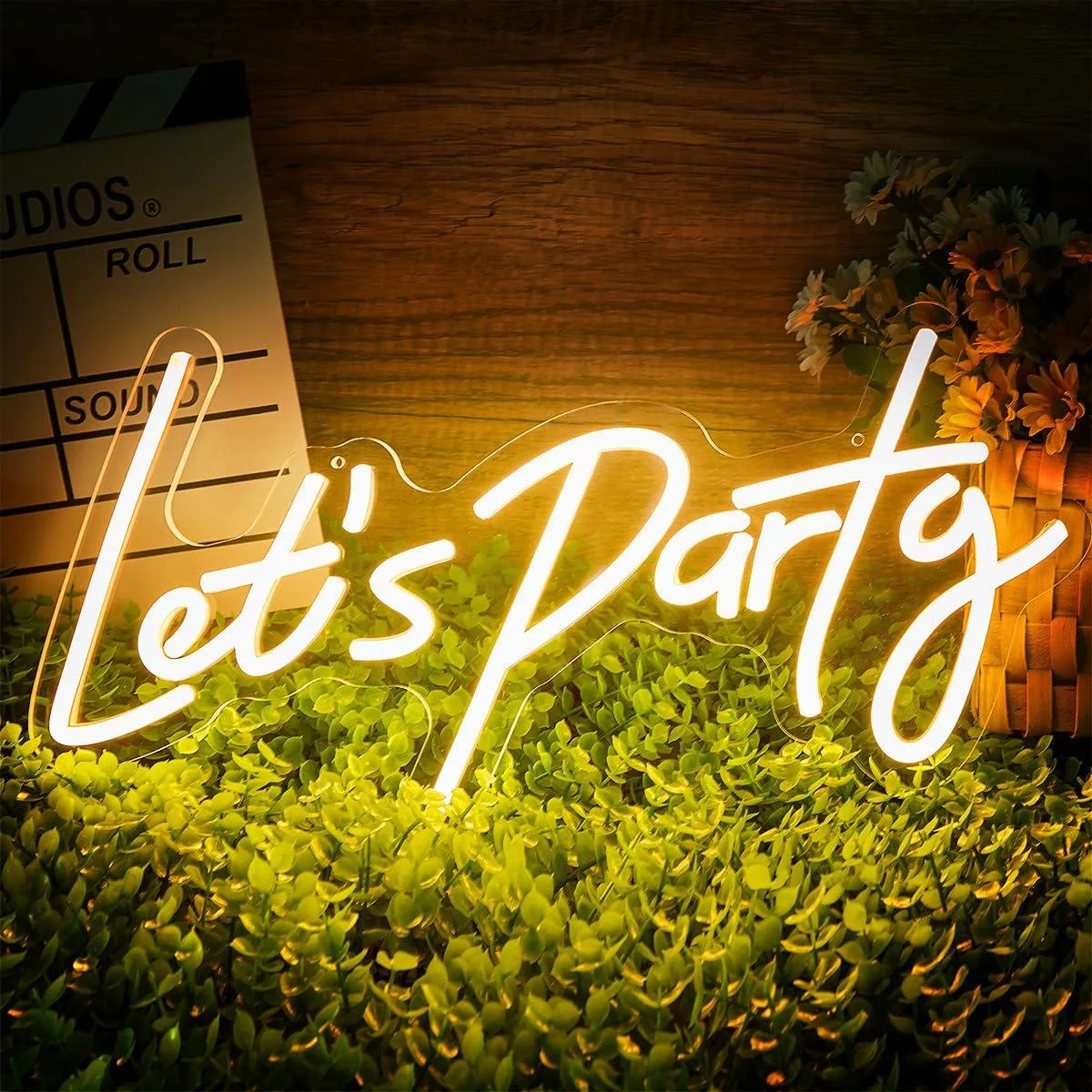  Avery Let's Party Neon Sign 16.5x8.4 inch Warm White — product photo