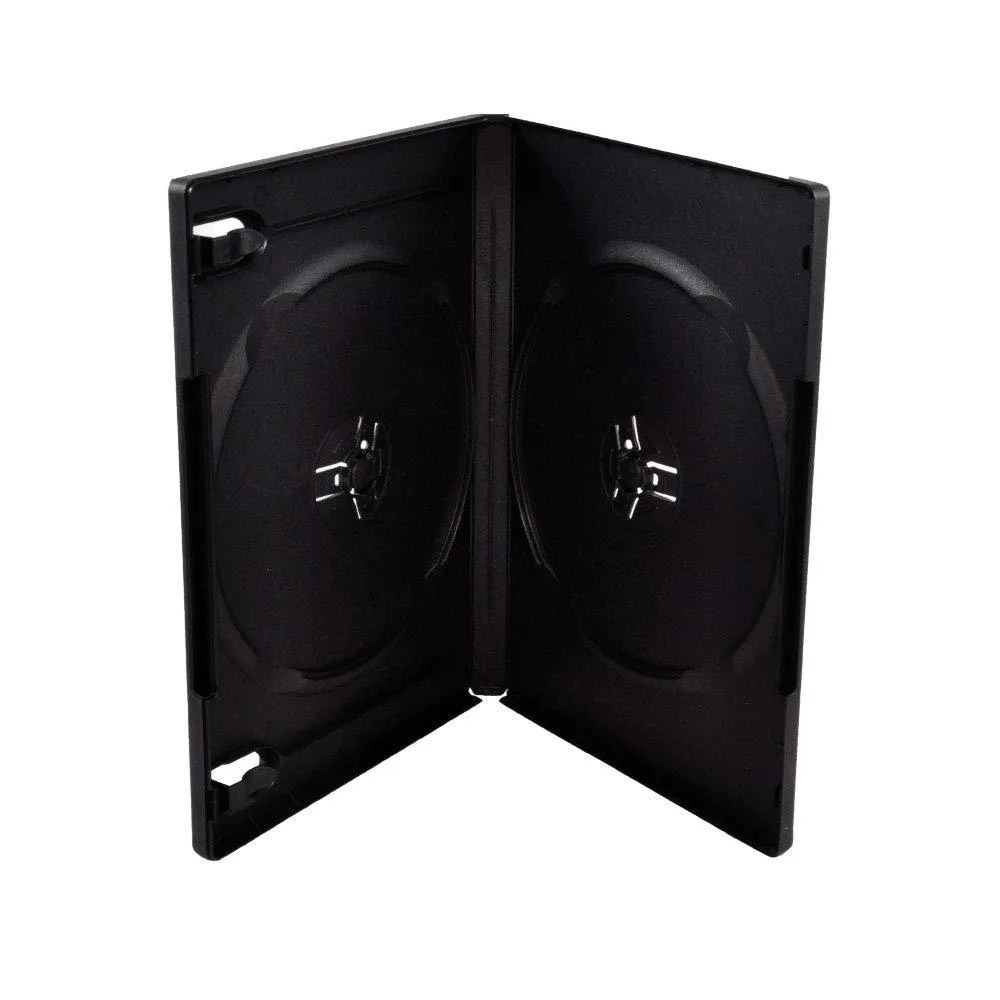Maxtek 4330159211 10 Pack 14mm Black Double DVD Case — product photo