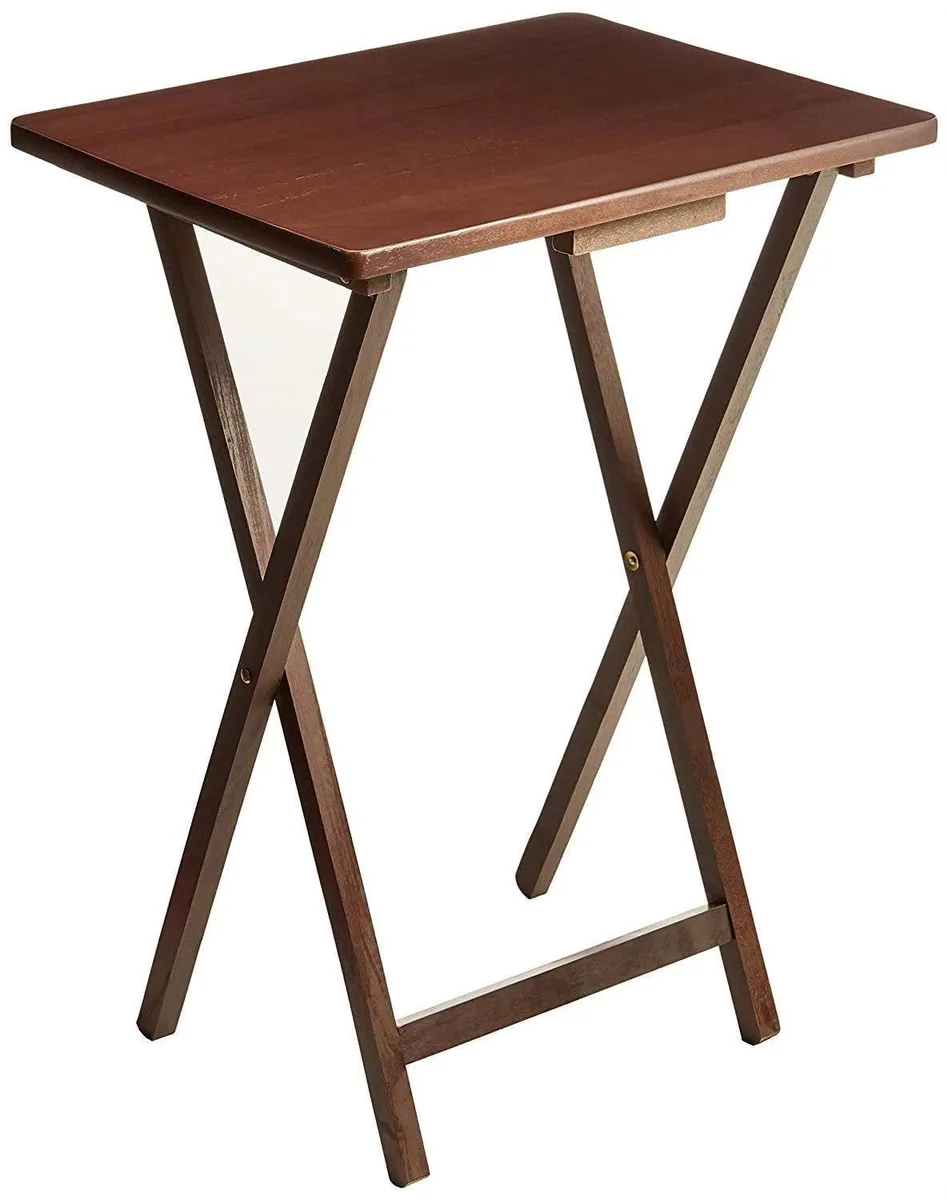 Mainstays Mainstays Folding TV Tray Table, Walnut, 19" x 14.5" x 26 — product photo