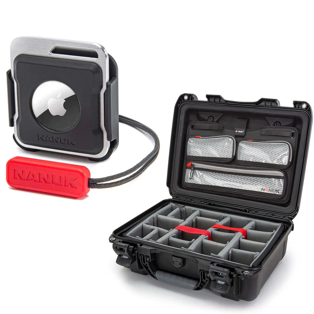 NANUK NANUK 925 Waterproof Hard Case with Lid Organizer, Padded Dividers and AirTag Holder, Black — product photo
