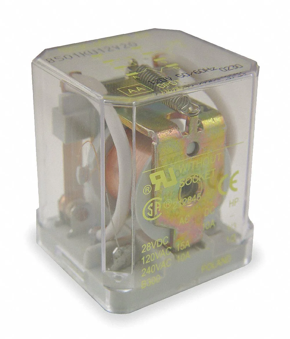 Square relay socket, 11 flat pins, enclosed body, mechanical flag indicator