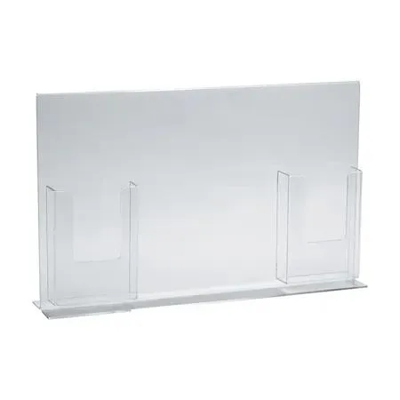 Azar Displays Azar Displays 252058 Double-Sided Sign Holder with Brochure Pocket 18Wx11H PK2 — product photo