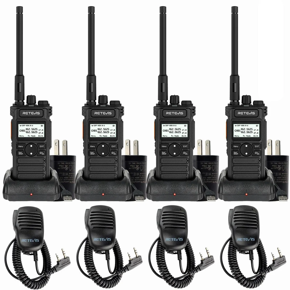 KEHIPI KEHIPI RT86S GMRS two-way radio 30ch 2600 mAh 4 pack — product photo