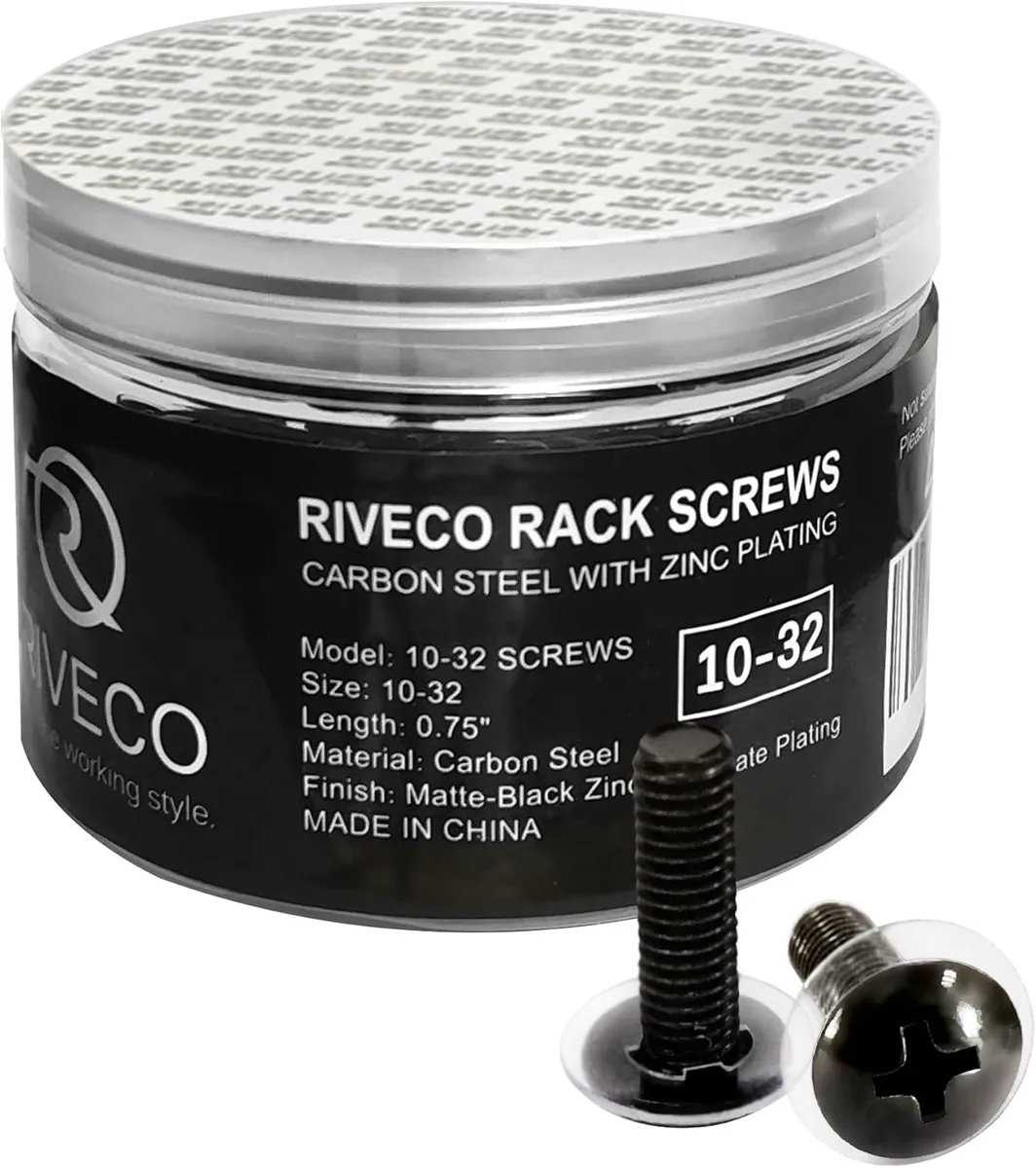 TAURKENAM TAURKENAM 10-32 Rack Screws 100pcs Carbon Steel Black — product photo